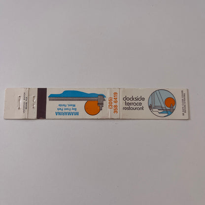 Dockside Terrace Restaurant Miamarina Bayfront Park Miami FL Matchbook TB6-MB2-9