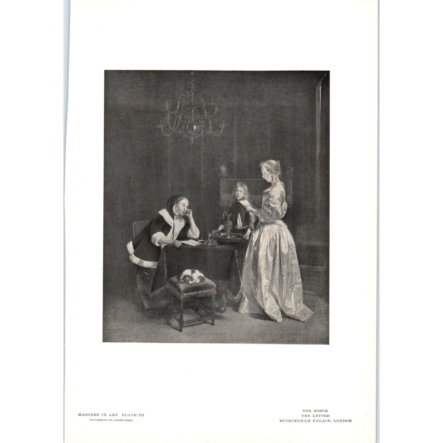 The Letter - Ter Borch c1905 Art Print D14