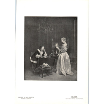 The Letter - Ter Borch c1905 Art Print D14