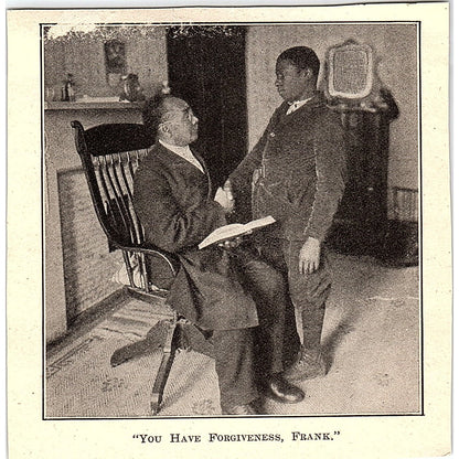 African American Boy With Bible "You Have Forgiveness Frank" 1905 Picture AG2-H2