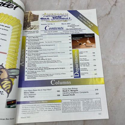 2003 March American Bee Journal Magazine Bees Beekeeping Honey M7