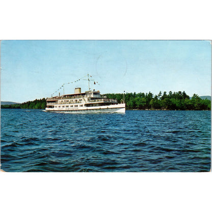 1963 The Mount Washington Passing Sandy Island Lake Winnipesaukee Postcard PD1