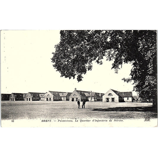 Brest Pontanezen Le Quartier d'Infanterie De Marine WWI Antique Postcard PE13