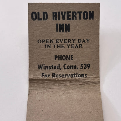 Old Riverton Inn Winsted CT Vintage Matchbook Cover MM2-8