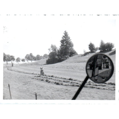 US Army Vehicle in Postwar Germany Near Lady Farmer c1954 Army Photo AF1-AP1