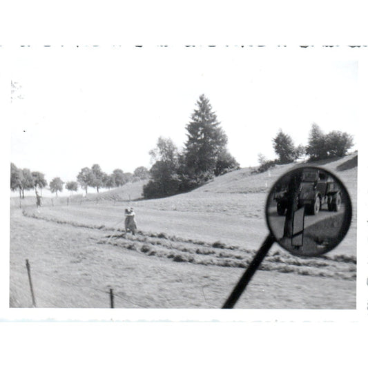 US Army Vehicle in Postwar Germany Near Lady Farmer c1954 Army Photo AF1-AP1