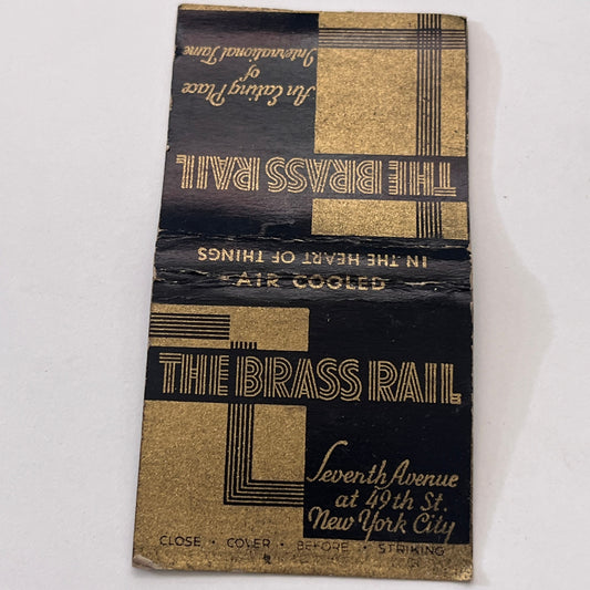 The Brass Rail 7th Ave at 49th St New York Vintage Matchbook Cover TB8-MB-11