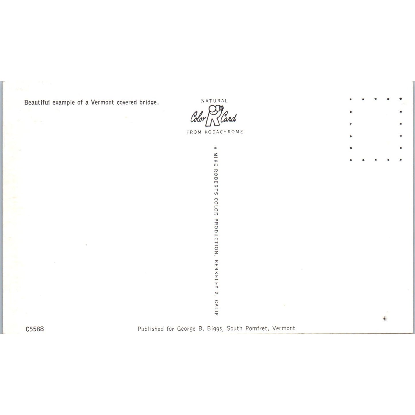 Red Covered Bridge Over River in Vermont Vintage Covered Bridge Postcard PC12