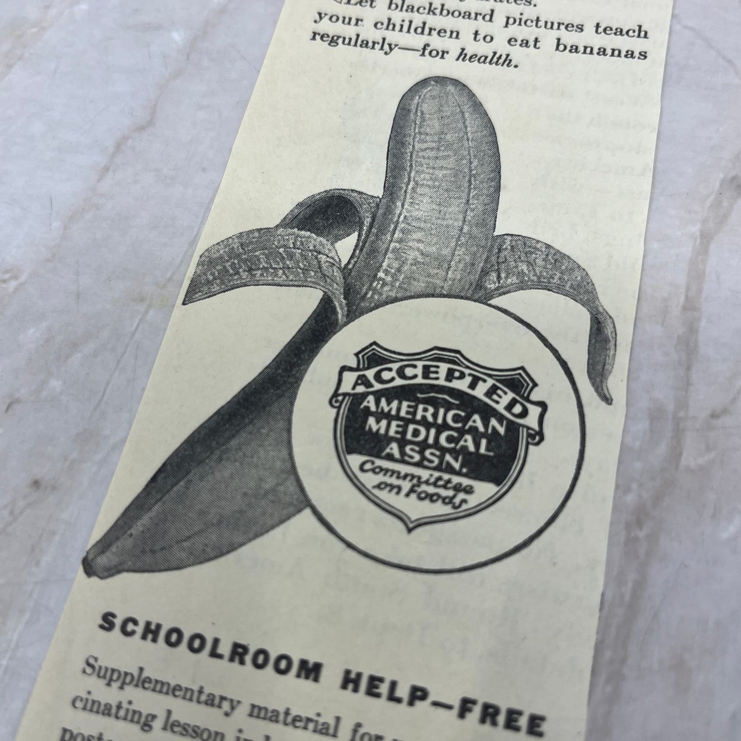 1937 United Fruit Co Classroom Education 2.5x12 Magazine Advertisement FL6-6