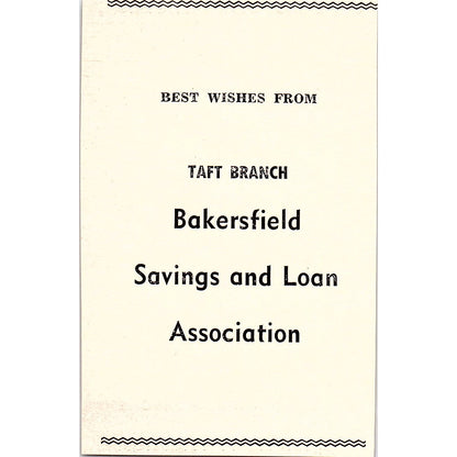 In Memory of Joe Free, Bakersfield Savings & Loan - Taft CA 1965 Ad AF8-M6