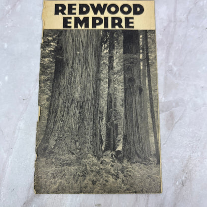 1946 Redwood Empire California Fold Out Travel Brochure & Map TH9-CB