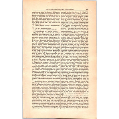 Newport Rhode Island  Historical & Social Traveler- 15 Pages 1854 Article I19
