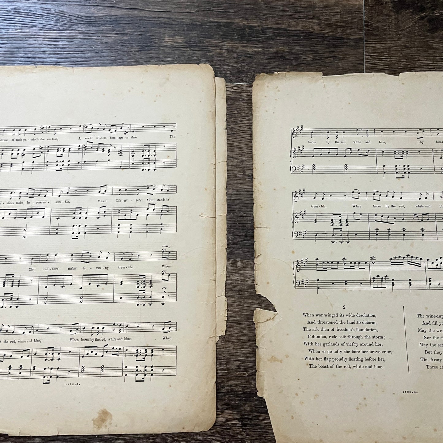 Columbia The Gem of the Ocean Davit T. Shaw 1861 Civil War Sheet Music V33-4