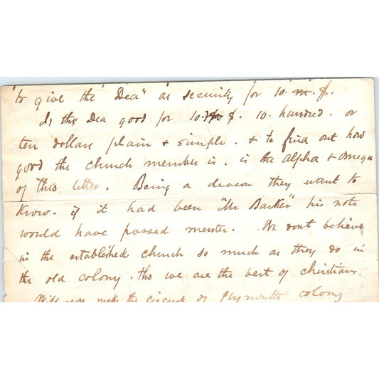 1867 Original Handwritten Letter A.S. Washburn D21