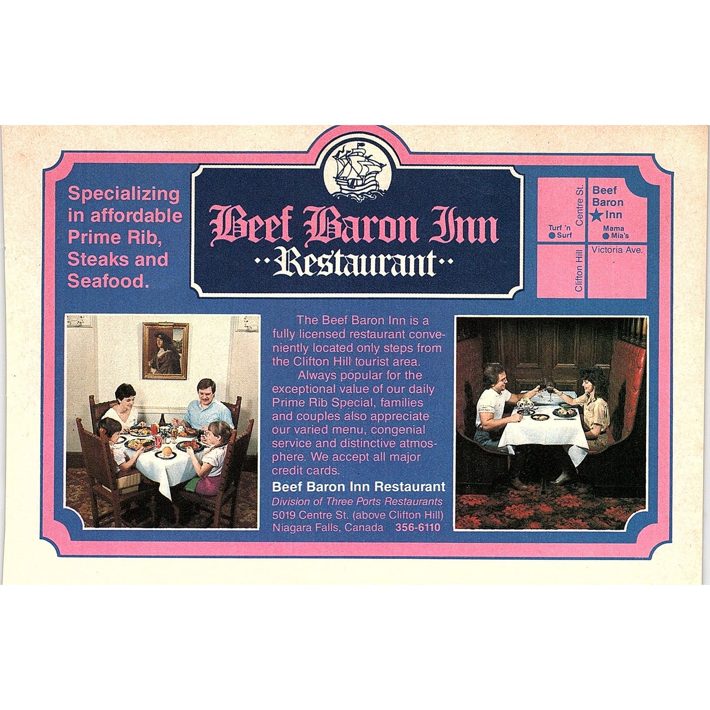 Beef Baron Inn Restaurant daily Prime Rib Special Niagara Falls ON SAG4-3