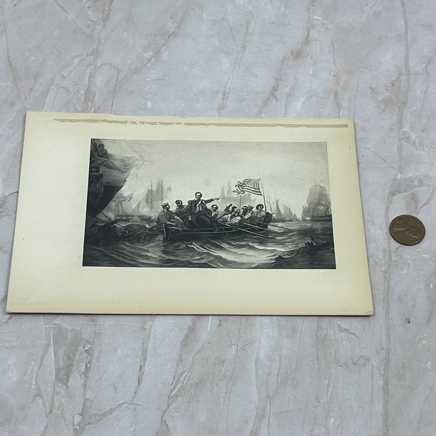 1898 Engraving Battle of Lake Erie American Statesmen John T. Morse 5x7" AE4