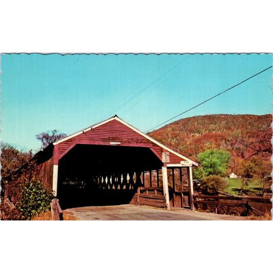 Haverhill-Bath Bridge Ammonoosuc River Woodsville NH Covered Bridge Postcard PC6