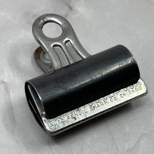 Vintage Auto Pencil Sharp Co. B D Clip Steel Binder Chicago 1 1/4" SB7