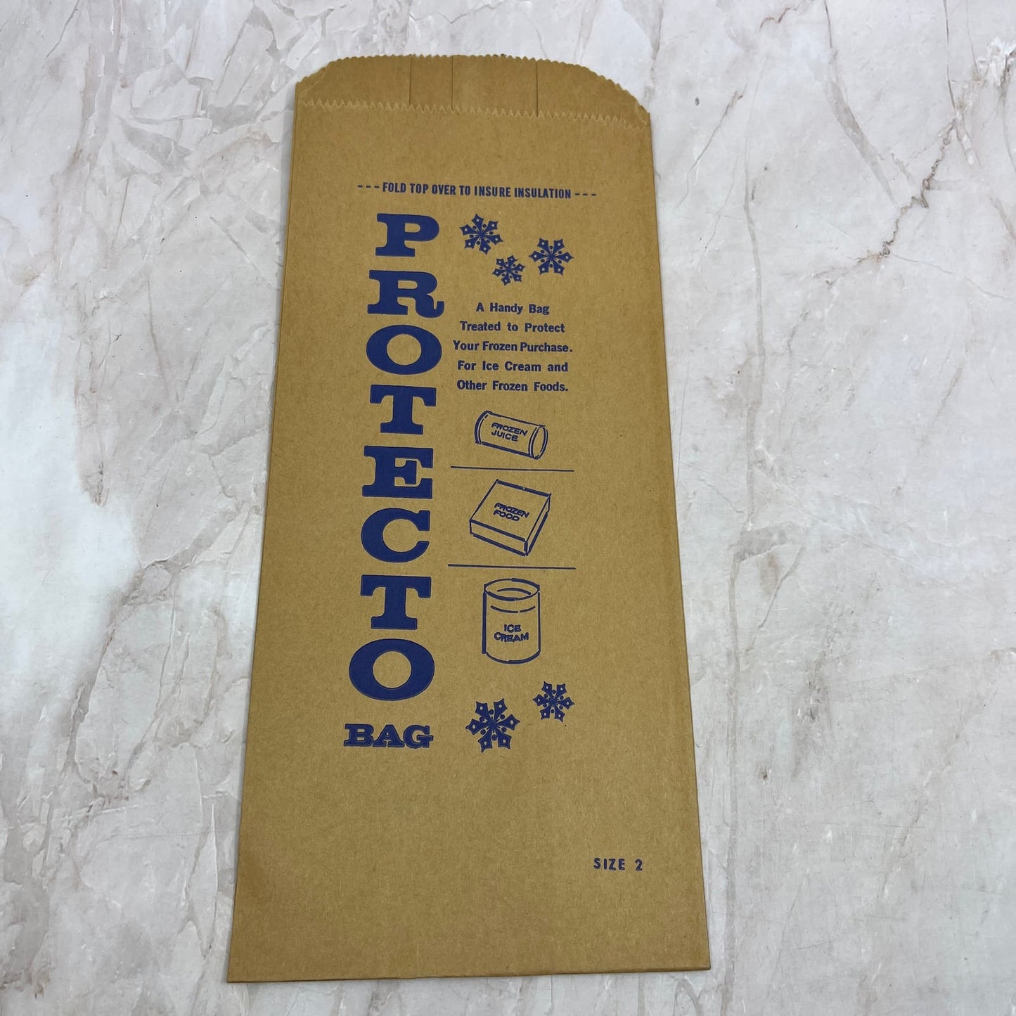 Vintage Protecto Bag Size 2 - Treated to Protect Frozen Foods FL6-9
