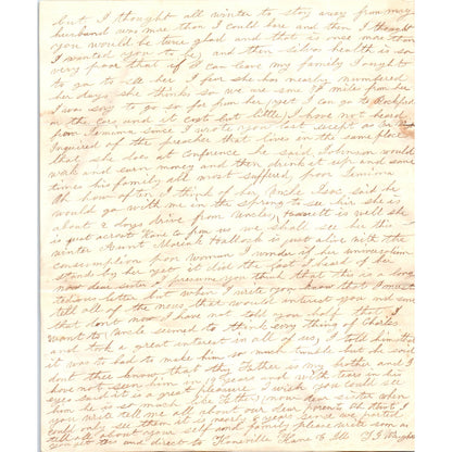 1852 Handwritten Letter Kaneville PA D21