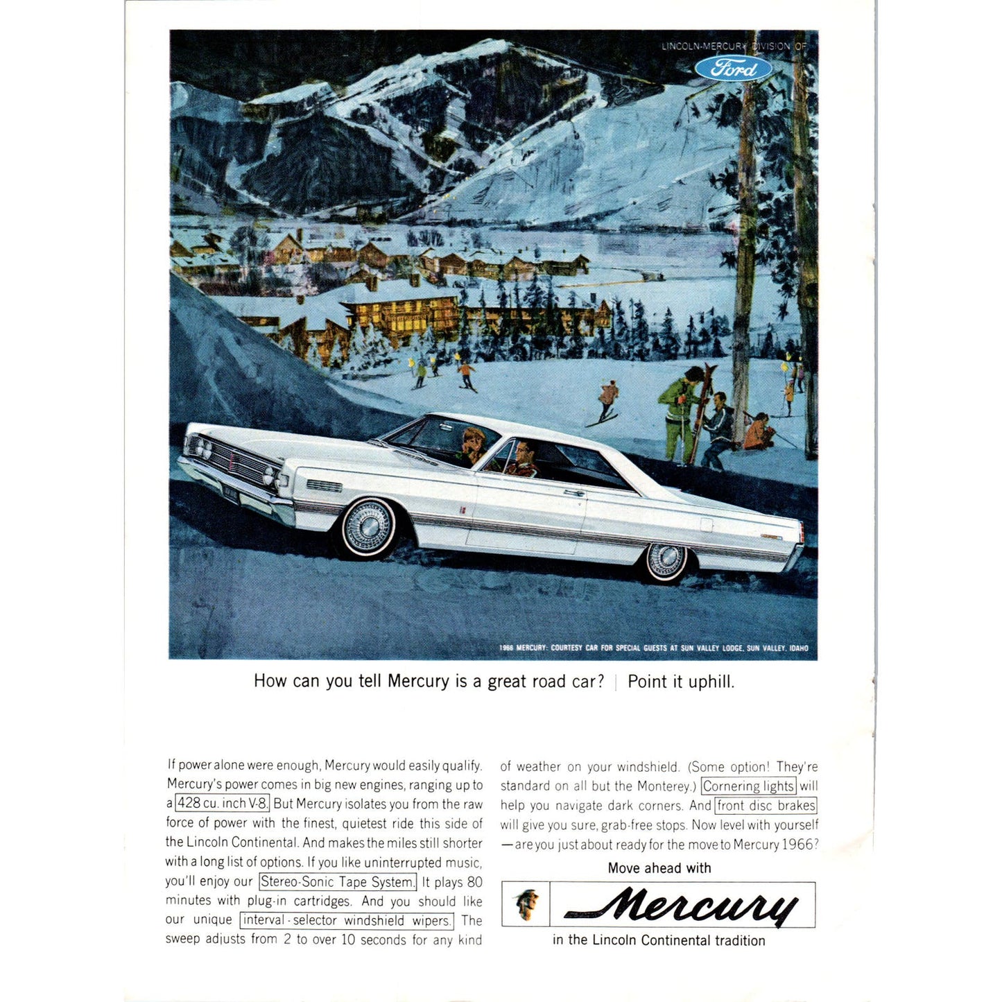 1966 Mercury Automobile Vintage Magazine Advertisement D9