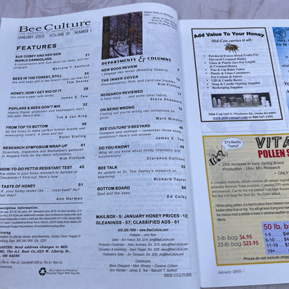 2003 Jan - Bee Culture Magazine - Bees Beekeeping Honey M32