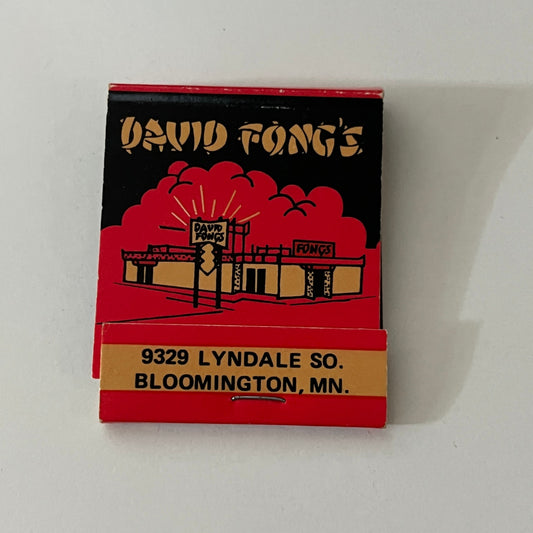 David Fong's Cantonese Food Bloomington MN Matches Vintage Matchbook SC4-R7
