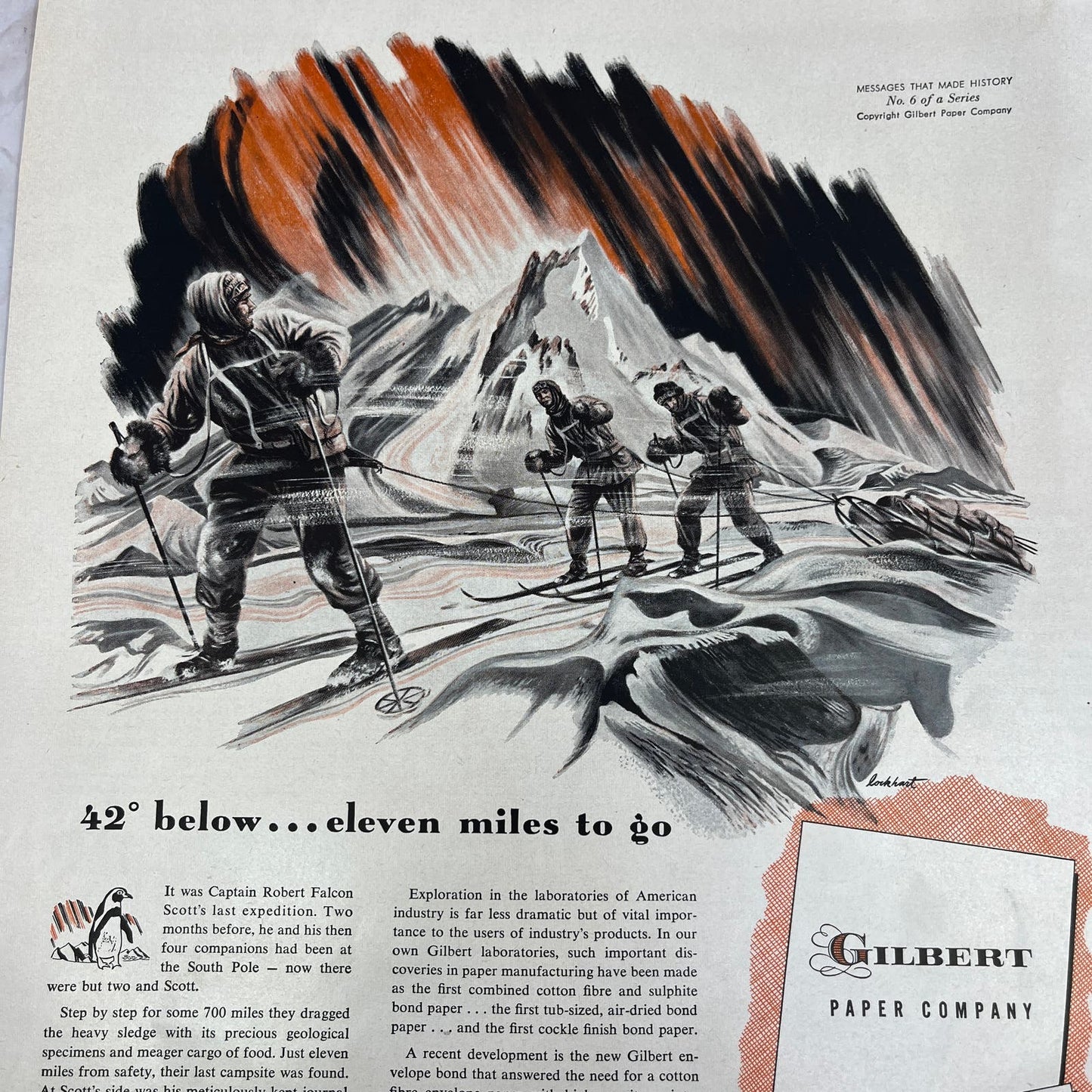 Gilbert Paper Company Menasha Wisconsin 1951 Magazine Ad FL6-10