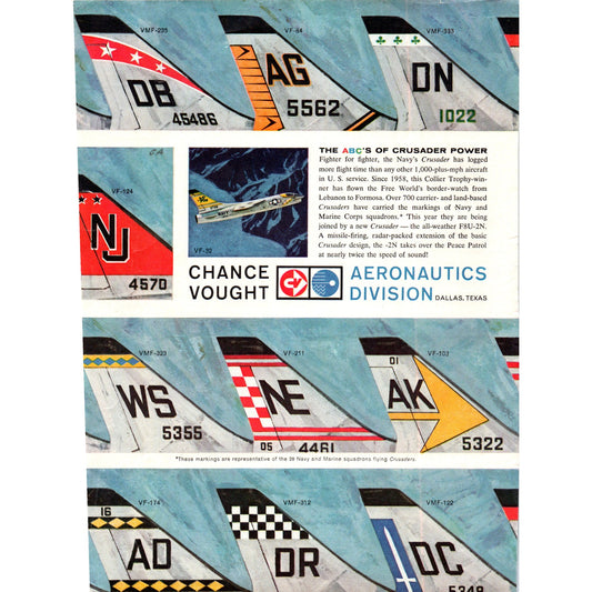 1960s Chance Vought Aeronautics Division Dallas Texas - Vintage Magazine Ad D20