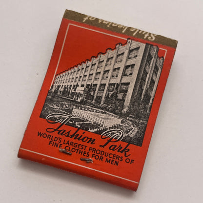 Fashion Park Clothes The Stackpole, Moore, Tryon Co Hartford Matchbook TB8-MB2-6