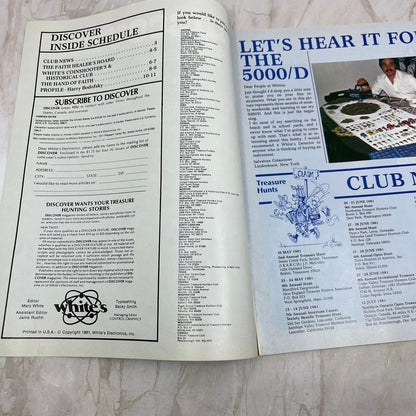 1981 1st Quarter White's Electronics Discover Newsletter Metal Detectors M19