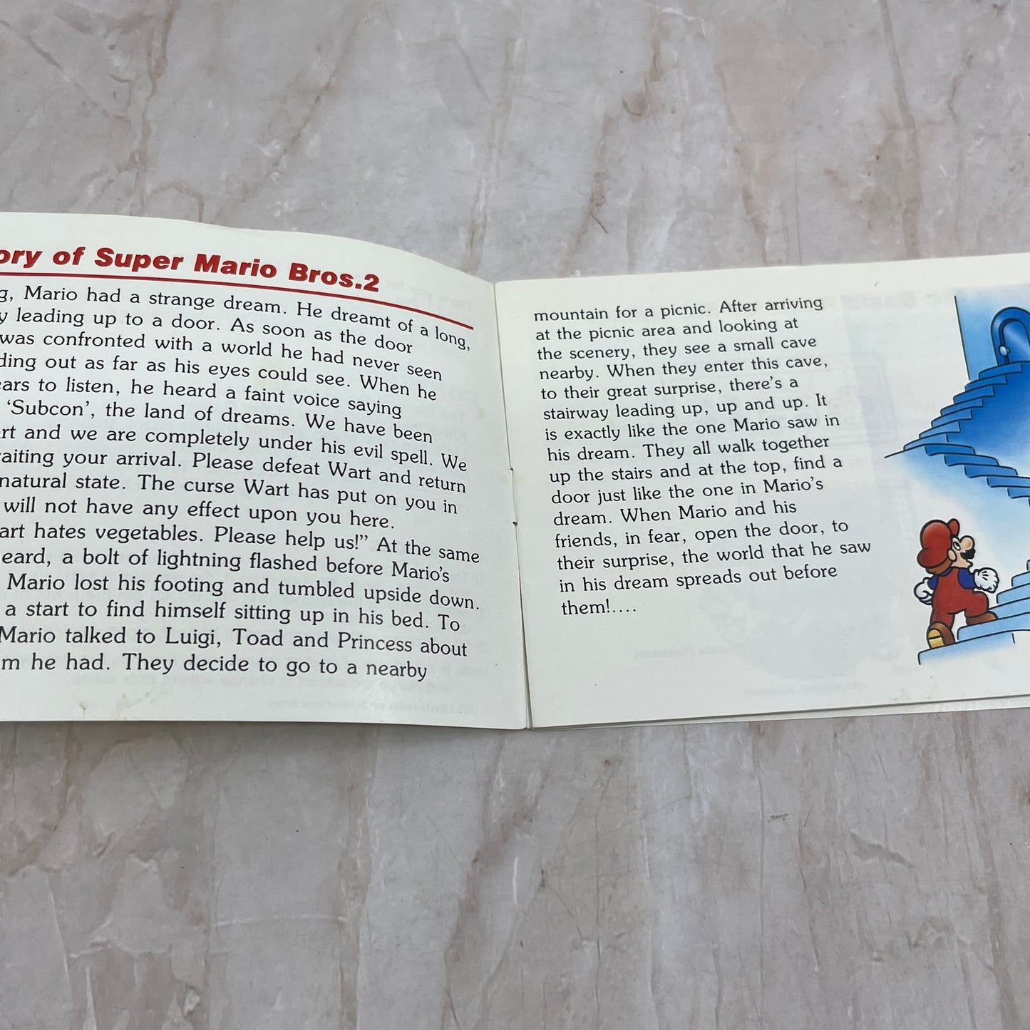 Vintage NES Super Mario Bros. 2 Instruction Manual Booklet Coverless AE5