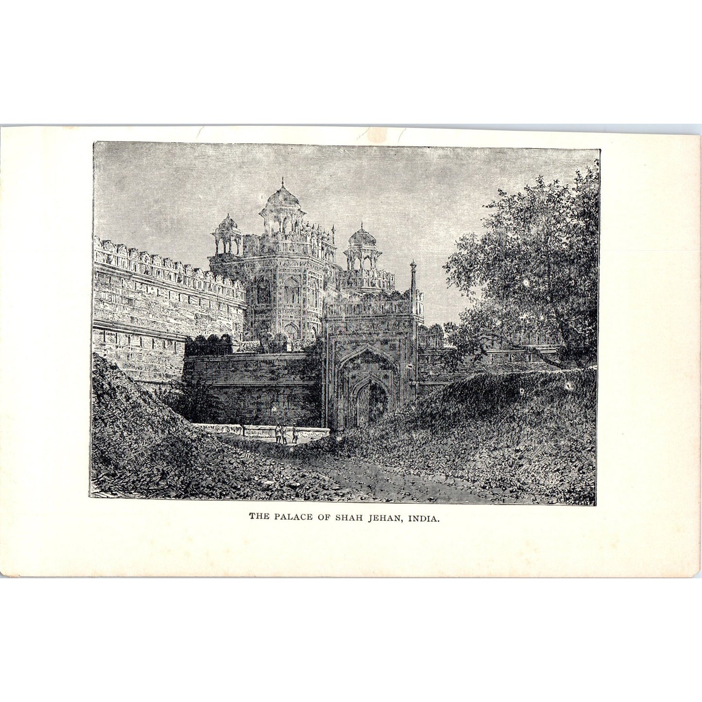 The Palace of Shah Jehan Jahan India 1901 Original Print AD8-H8