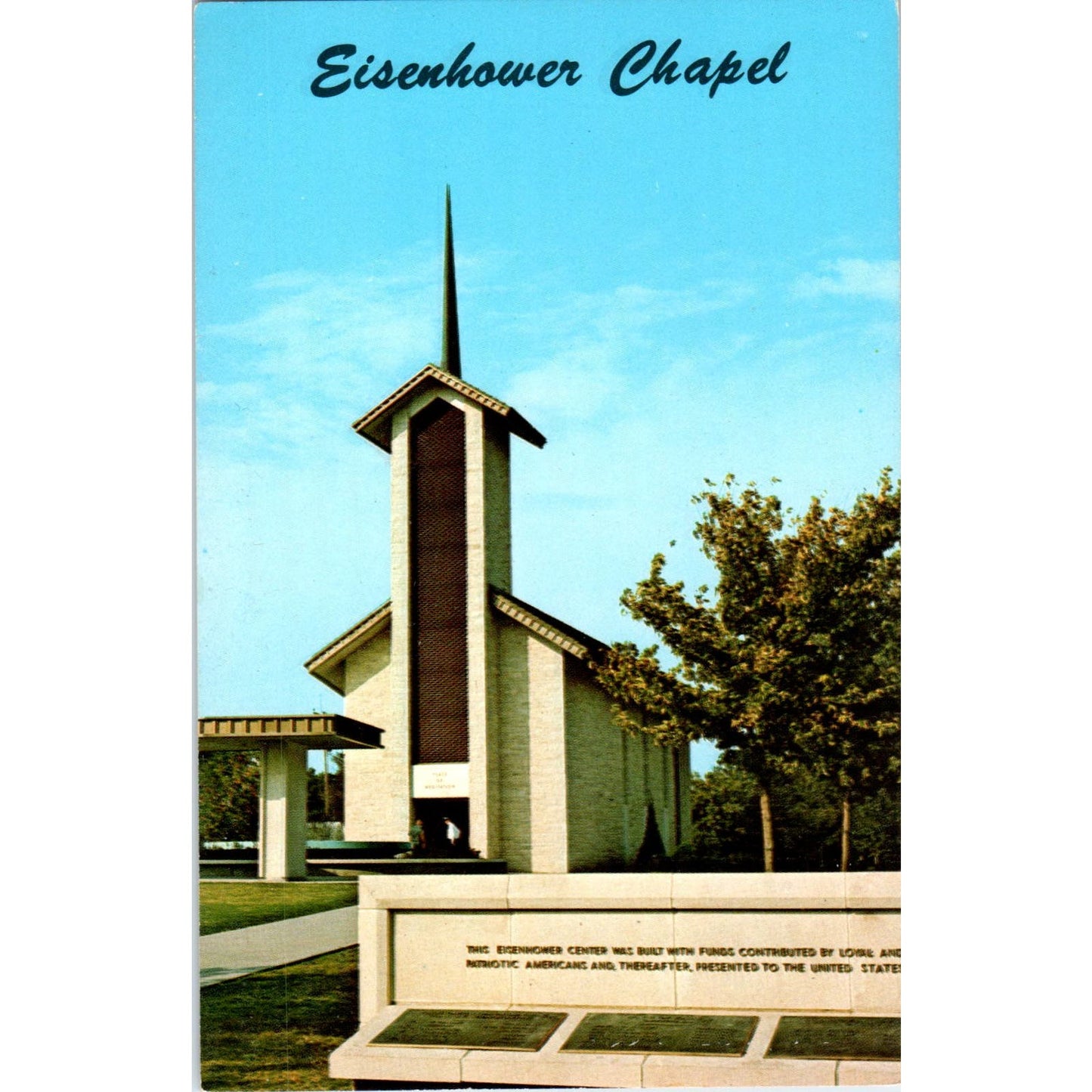 Eisenhower Chapel Abilene Kansas Vintage Postcard PC16