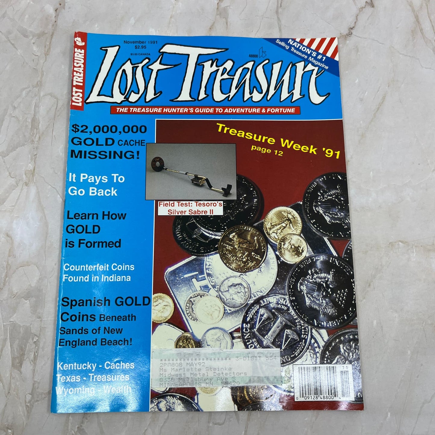 1991 Nov - Lost Treasure Magazine - Treasure Hunting Gold Prospecting M14