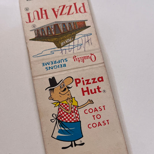 1970s Pizza Hut Restaurant Vintage Matchbook Cover TB6-MB1-15
