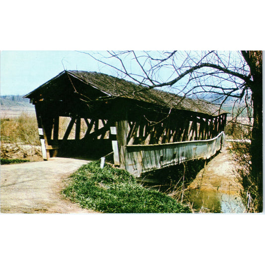 Swartz Mill Span #39 Fairfield County Ohio Covered Bridge Postcard PB13