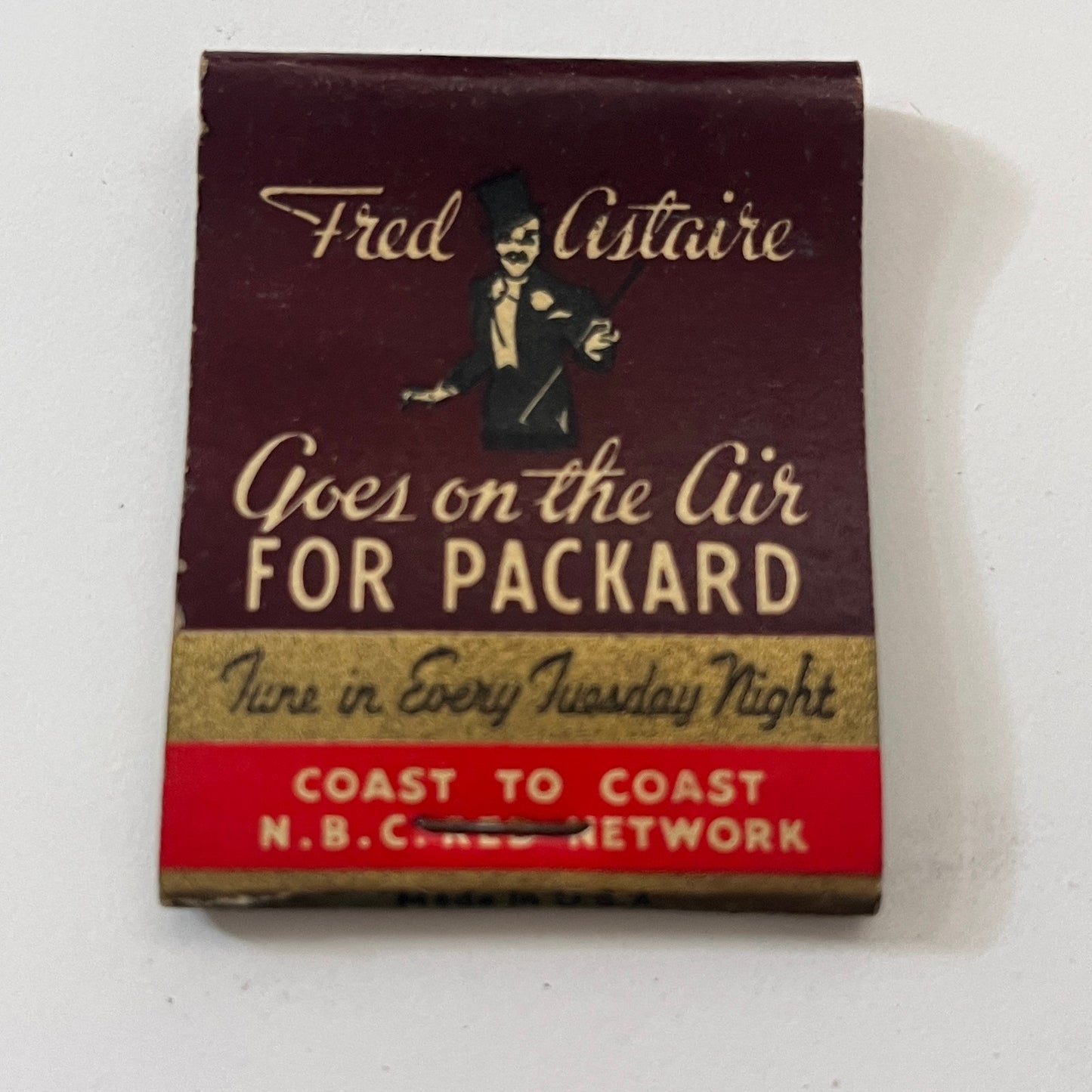 4 New Packards for 1937 Fred Astaire Vintage Matchbook Cover TB8-MB-8