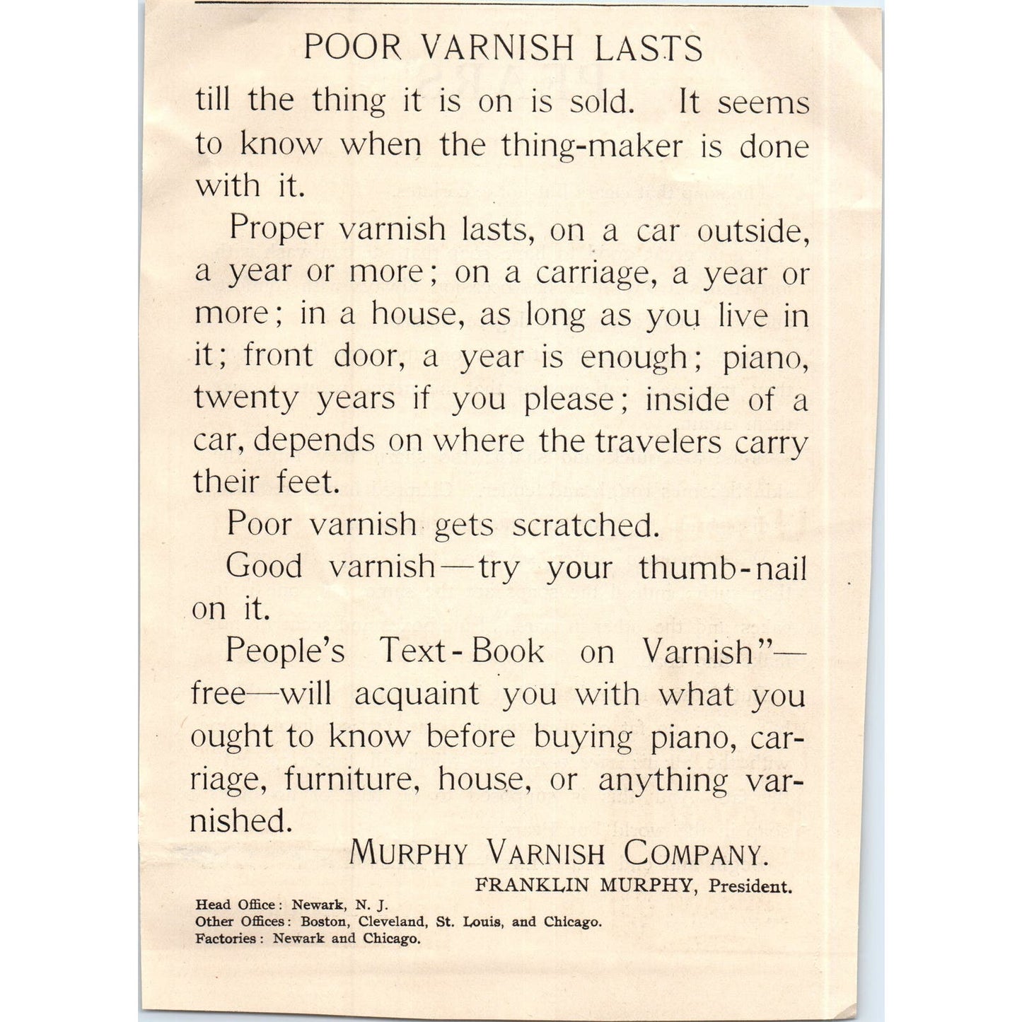 Pears' Soap The Soap the Clears But Not Excoriates c1890 Victorian Ad AE8