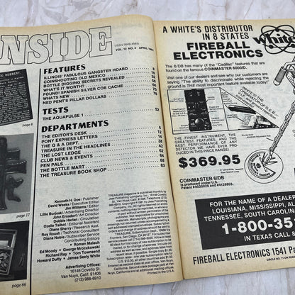 1981 April - Treasure Magazine - Treasure Hunting Metal Detecting Gold Coins M10