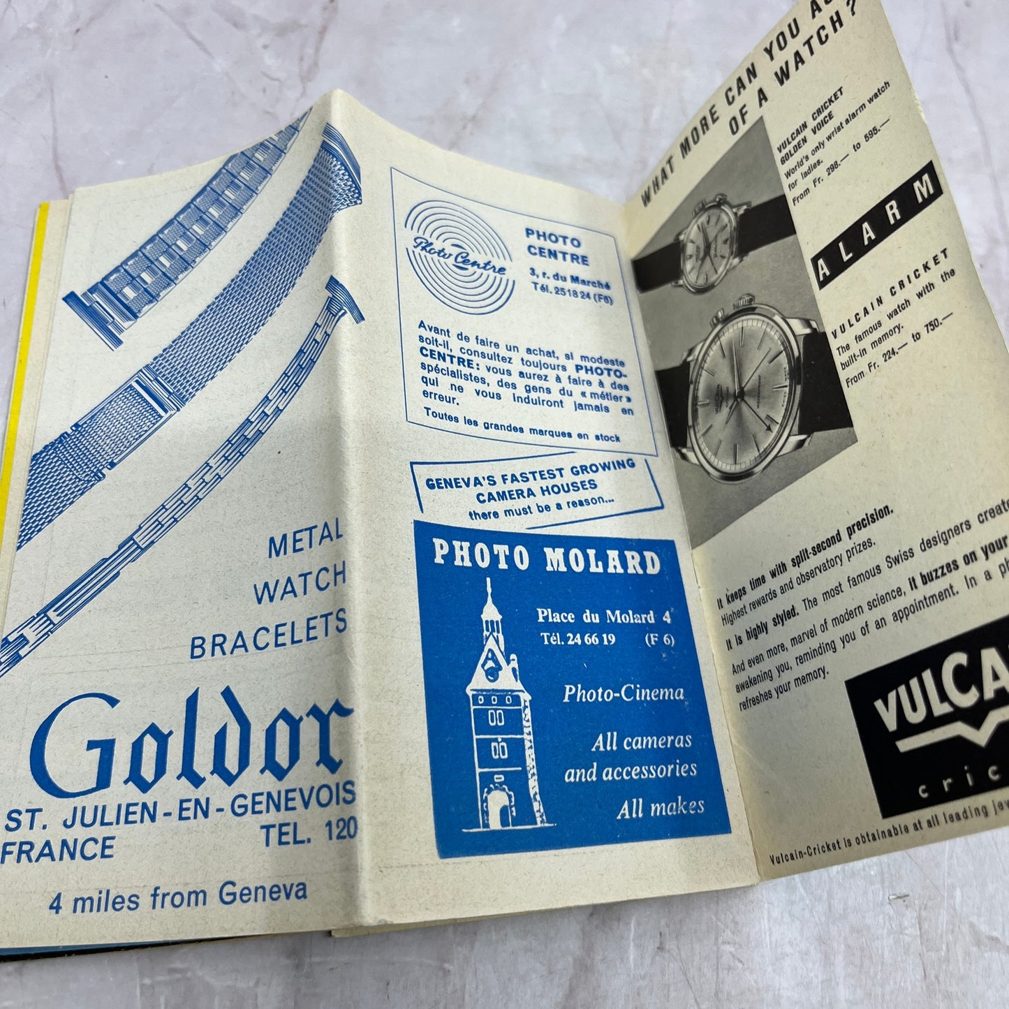 1963 La Semaine a Genève Fold Out Map and Travel Guide ML1-7