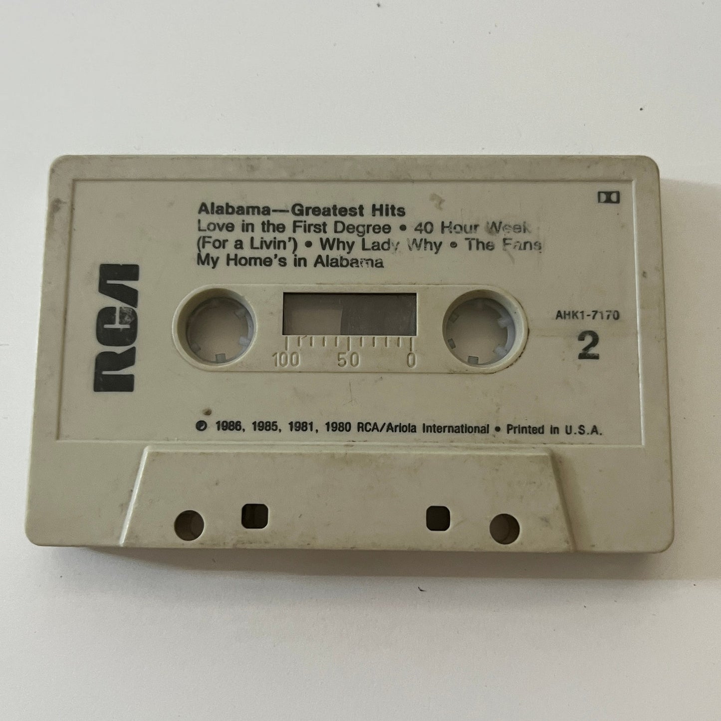 Alabama Greatest Hits Cassette Tape TB6-OT1