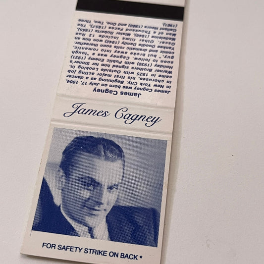 James Cagney Bio Vintage Matchbook Cover TB6-MB2-1