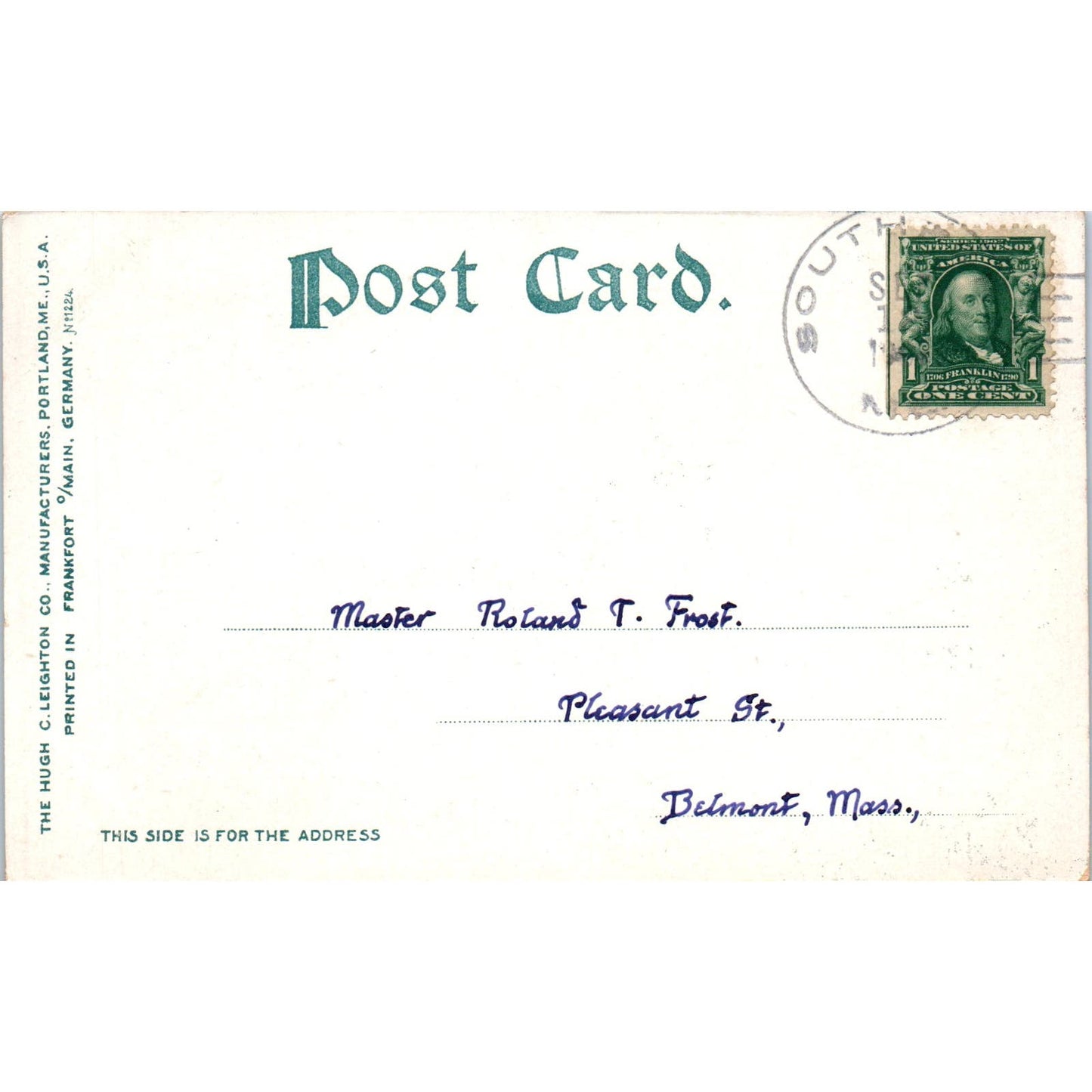 c1905 Southport Maine Ocean View Original Postcard PC10