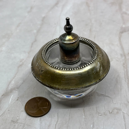 Vtg Frank M Whiting Sterling Silver Glass Table Top HyGlo Cigarette Lighter TL19