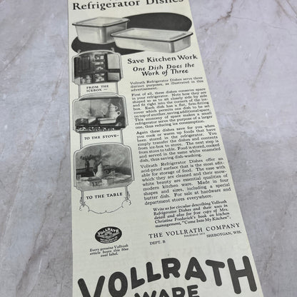 Vollrath Ware for Kitchen Sheboygan WI 1924 Magazine Ad FL6-11