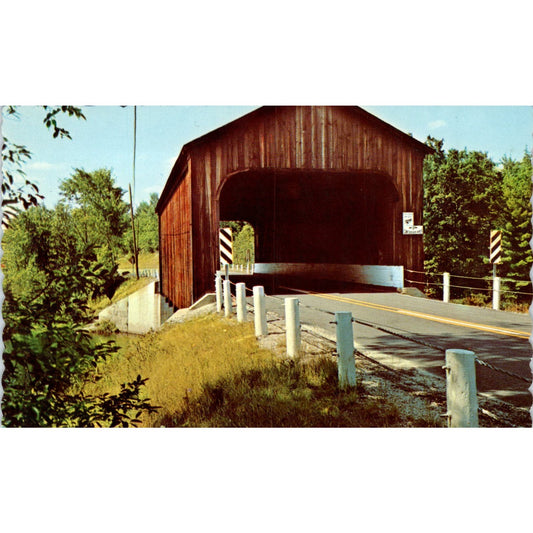 County Bridge Hancock & Greenfield Contoocook River Covered Bridge Postcard PC13