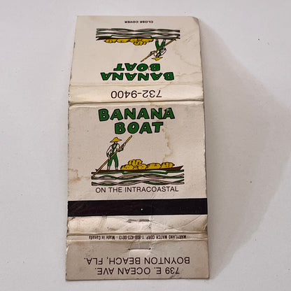 Banana Boat on the Intracoastal Boynton Beach Vintage Matchbook Cover TB6-MB1-9
