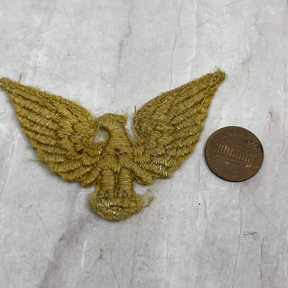 Eagle Gold Metallic Emblem Embroidered Iron On Patch Applique 2.5" SF4
