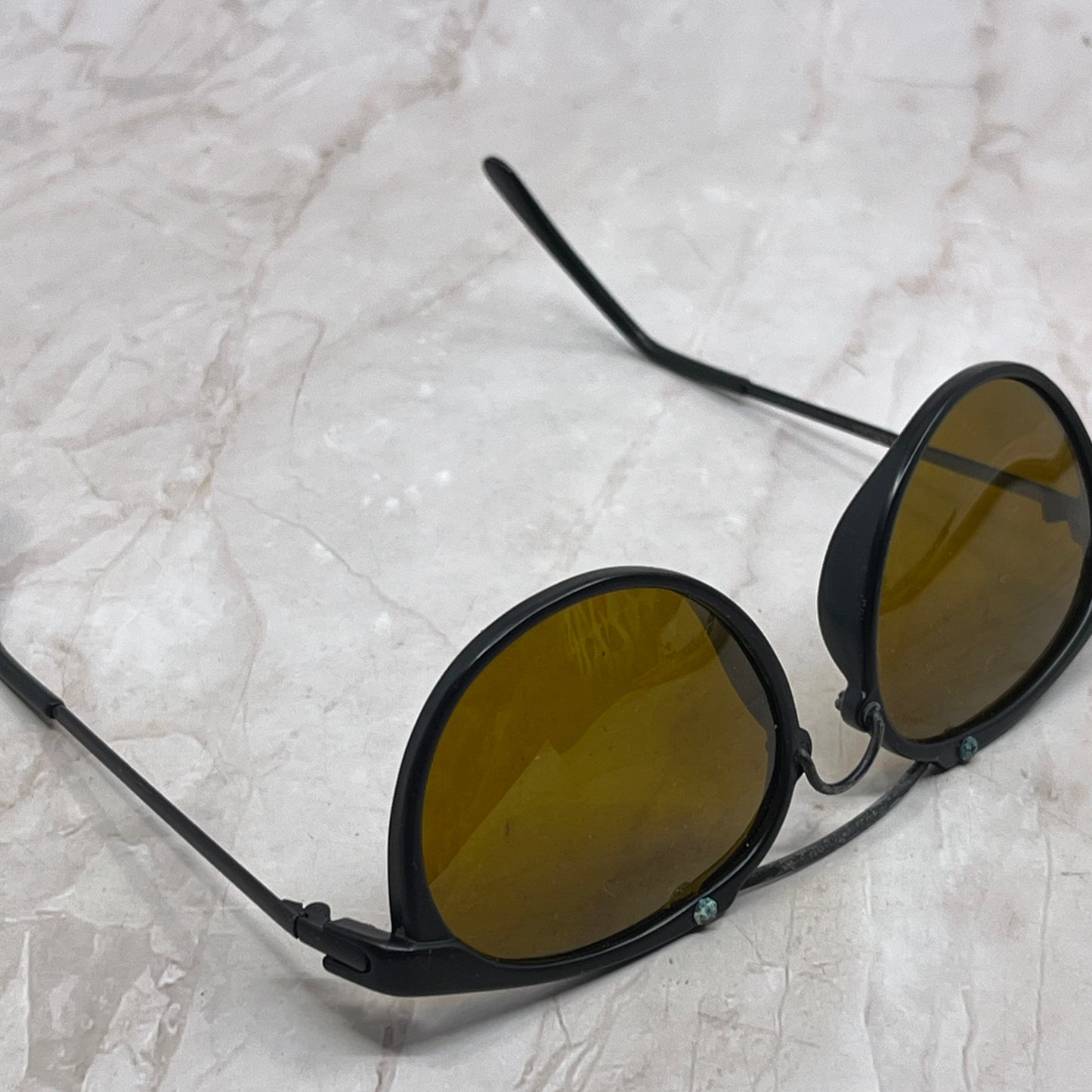 Vintage Eagle Eyes Aviator Sunglasses Amber Lenses Fishing Tactical TG7-G2-5